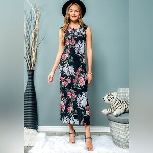 Super cute ruffle, top maxi dress lightweight knit rayon fabric